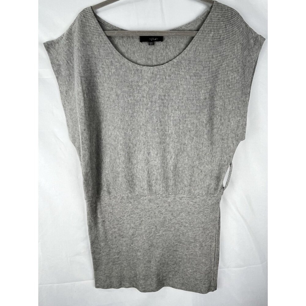 Hypnotik Gray Ribbed Knit Dress Medium Sleeveless Casual Stretch - Picture 7 of 12